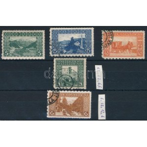 1906 5 db bélyeg vegyes fogazással / 5 stamps with mixed perforation