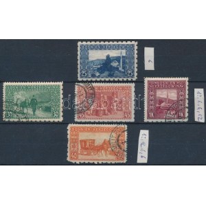 1906 5 db bélyeg, közte vegyes fogazások / 5 stamps