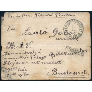 1895 Levél Budapestre hadgyakorlati bélyegzéssel / K.und K. FELDPOST EXPOSITUR N1 PLEVLJE...