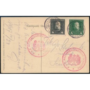 1917 Tábori posta képeslap / Field postcard  + EP LESCH b - K.u.k. MILITÄRZENSURSTELLE SCHKODRA ...