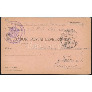1915 Tábori posta levelezőlap / Field postcard Evangelische Militärseelsorge der k.u.k. 33. Inft. Trp. Division + ...