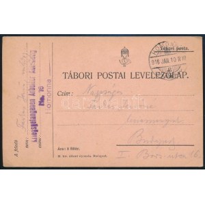 1916 Tábori posta levelezőlap / Field postcard Kriegsgefangenen Arbeiter Abteilung No 16. Homonna...