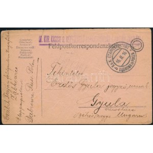 1916 Tábori posta levelezőlap / Field postcard EP DABROWA in POLEN b