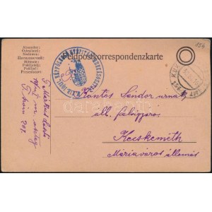1916 Tábori posta levelezőlap / Field postcard M.kir. 10/III. Népfölkelő útépítési munkásosztag + FP 154/II...