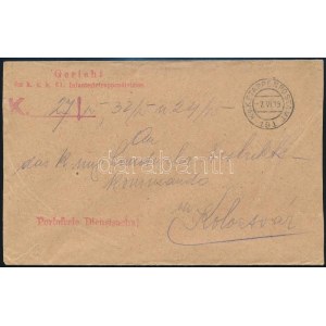 1917 Tábori posta levél / Field post cover K.u.k. 61. Infanterietruppendivision + EP 191