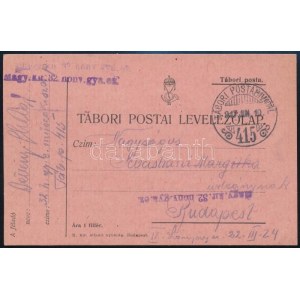 1917 Tábori posta levelezőlap / Field postcard Magy.Kir.32.honv.gya.ez. + TP 415
