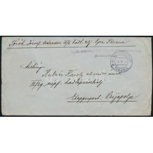 1918 Tábori posta levél / Field post cover M.kir. szabadkai IV./6 népfölkelő hadtápzászlóalj parancsnokság + ...