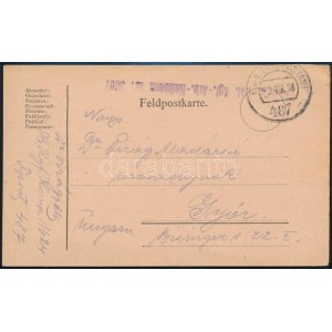1918 Tábori posta levelezőlap / Field postcard K.u.k. Ital. Kgf.- Arb. -Halbbaon Nr. 3007 + FP 487...