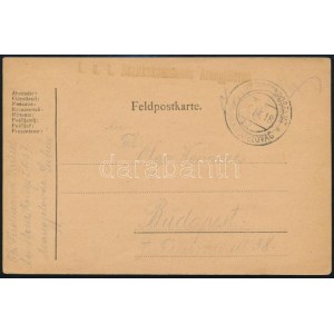 1918 Tábori posta levelezőlap / Field postcard EP ARANGJELOVAC , K.u.K. Bezirkskommando Arangjelovac...