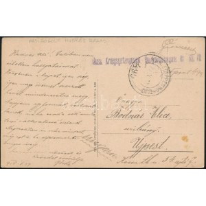 1918 Tábori posta képeslap / Field postcard Russ. Kriegsgefangenen - Bergekompagnie Nr.69, 70 + EP 499...
