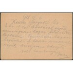 1918 Tábori posta levelezőlap / Field postcard K.u.k. Quarantainestation Dolina + EP 144 b