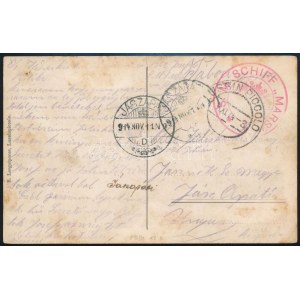 1914 Tábori posta levelezőlap / Field postcard S.M. SCHIFF MARS