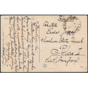 1914 Tábori posta képeslap / Field postcard S.M.S. ZRINYI