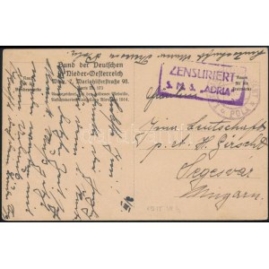 1915 Tábori posta képeslap / Field postcard S.M. S. ADRIA