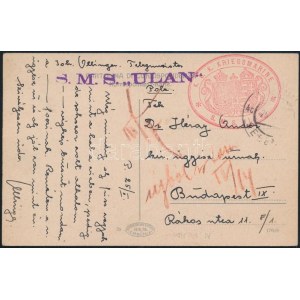 1915 Tábori posta képeslap / Field postcard S.M.S. ULAN