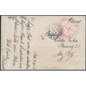 1915 Tábori posta fotó képeslap / Field postcard S.M. SCHIFF ULAN