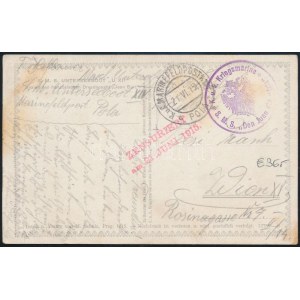 1915 Tábori posta képeslap / Field postcard S.M.S. Don Juan