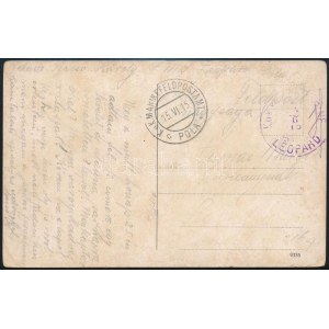 1915 Tábori posta képeslap / Field postcard S.M.S. LEOPARD