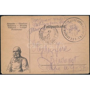 1915 Tábori posta levelezőlap / Field postcard S.M.S. KAISER FRANZ JOSEF