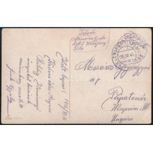 1916 Képeslap / Postcard K. U. K. KRIEGSMARINE S.M.S. WILDFANG + MFP POLA e