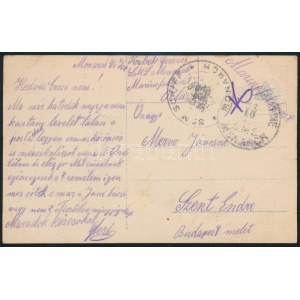1916 Tábori posta képeslap / Field postcard S.M.S. MONARCH