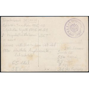 ~1916 Nem futott képeslap / K.u.k. Kriegsmarine S.M. Boot 56 T postmark on empty photocard