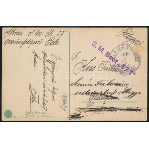 1917 Tábori posta képeslap / Field postcard S.M. Boot 67 T