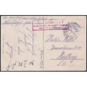 1918 Tábori posta képeslap / Field postcard S.M.S. Custoza