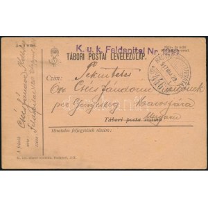 1917 Tábori posta levelezőlap / Field postcard K.u.k. Feldspital Nr. 1210 + HP 446