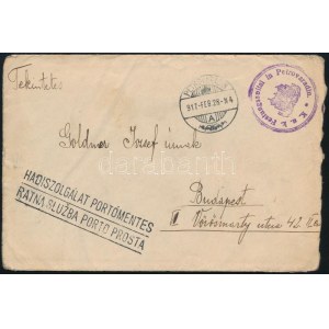 1917 Tábori posta levél / Field post cover K.u.k. Festungsspital in Petrovaradin