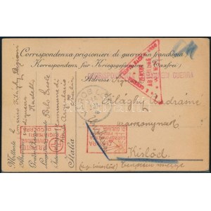 1916 Hadifogoly levelezőlap Olaszországból / POW postcard from Italy