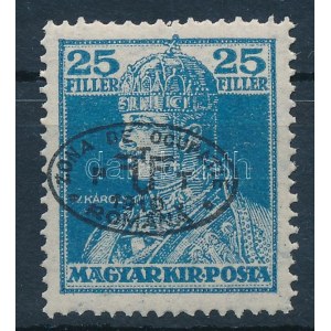 Debrecen I. 1919 Károly 25f fekete (25.000) / Mi 40b Signed: Bodor