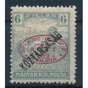 Debrecen I. 1919 Arató/Köztársaság 6f (10.000) / Mi 47 Signed: Bodor