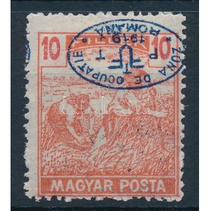 Debrecen I. 1919 Magyar Posta 10f fordított felülnyomással (**25.000) / Mi 67 with inverted overprint. Signed...