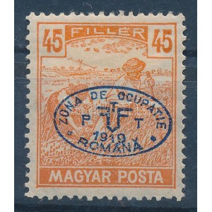 Debrecen I. 1919 Magyar Posta 45f Signed: Bodor