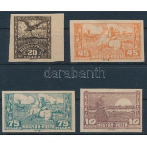 Debrecen II. 1919 4 klf próbanyomat / 4 different proofs. Signed: Bodor