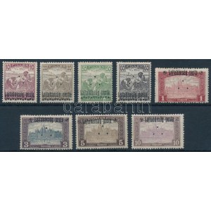 Nyugat-Magyarország III. 1921 8 klf bélyeg hármaslyukasztással (26.800) / 8 different stamps with 3 hole punching...