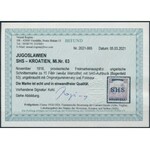 1918 Fehérszámú Arató 15f Certificate: Rogina