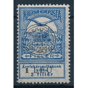 Kolozsvár 1919 Árvíz 25f (18.000) / 10 I. Signed: Bodor