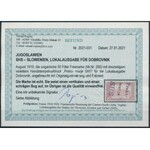 1919 Parlament 50f Certificate: Rogina (lyuk / hole)