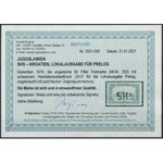 1919 Parlament 80f Certificate: Rogina