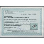 1919 Portó 1f Certificate: Rogina (foltos / spot)