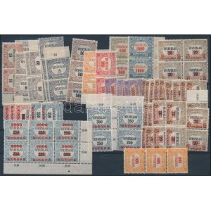 1921-1924 85 db Hivatalos bélyeg, közte sok összefüggés (15 klf) (15.350) / 85 Official stamp