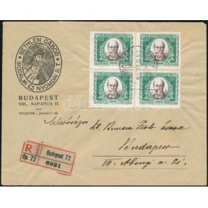 1925 Jókai 1.000K négyestömb helyi ajánlott levélen / Local registered cover