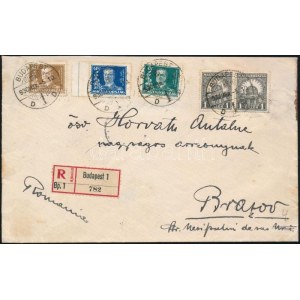 1930 Ajánlott levél Romániába / Registered cover to Romania
