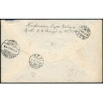1932 Helyi levél Pengő-fillér 10f bérmentesítéssel + 10f portóval / Local cover with 10f franking and 10f postage due ...