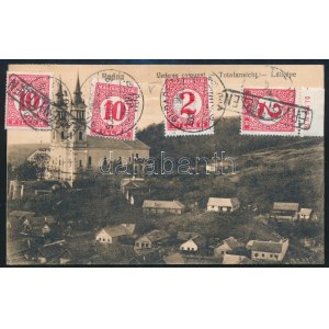 1933 Képeslap Romániából Budapestre, majd 24f portóval / Postcard from Romania to Hungary...