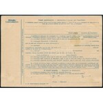 1934 Szállítólevél Arcképek 1f + 4f + 30f + 2 x 50f bérmentesítéssel Svájcba küldve ...