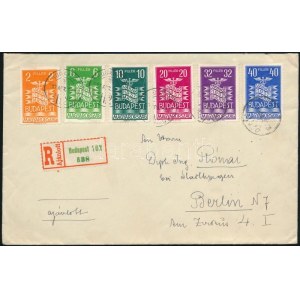 1937 Vásár sorral bérmentesített ajánlott levél Berlinbe / Registered cover to Berlin