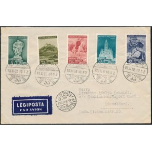 1939 Magyar a magyarért sor légi levélen Németországba / Airmail cover to Germany